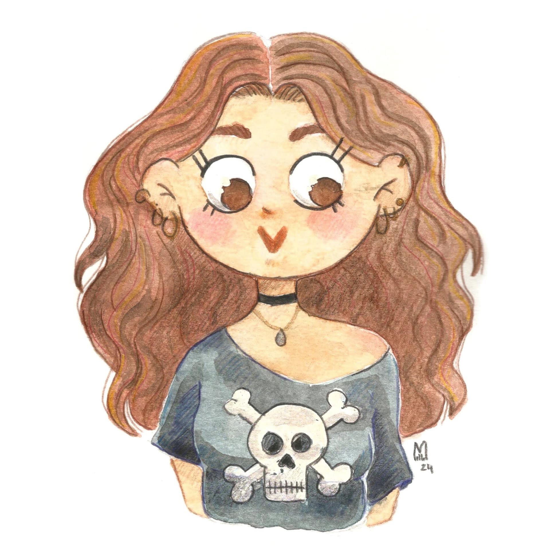 Illustration en aquarelle fille